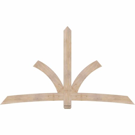 Ekena Millwork Davenport Smooth Timber Gable Bracket, Douglas Fir, 96"W x 56"H x 1 1/2"D x 5 1/2"F, 14/12 Pitch GBW096X56X0206DAV00SDF